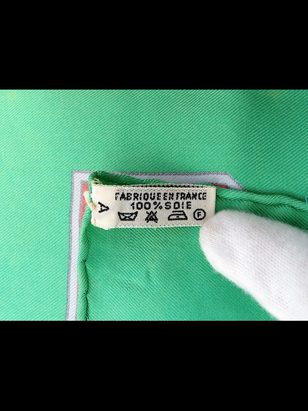 Hermes Silk Scarf in Mint Green, Pink, Blue and Gold - Picture 11 of 13